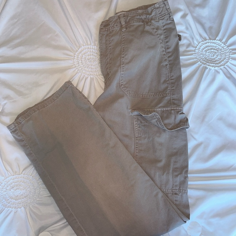 Zara pink straight leg cargo pants